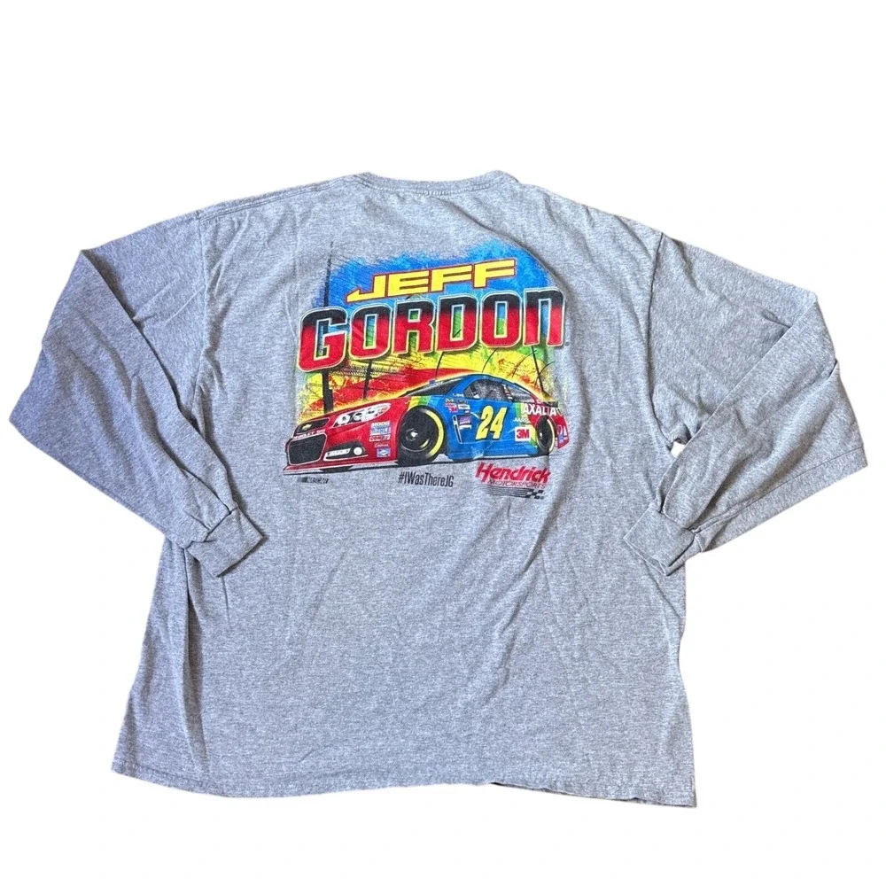 Hendrick Motorsports Jeff Gordon T-Shirt Mens Grey Racing Graphic‎ SIZE XXL